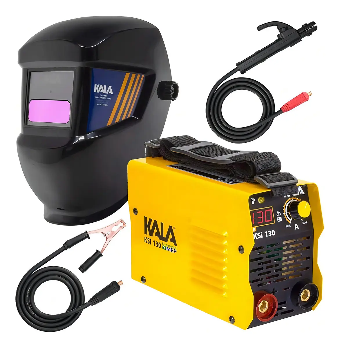 INVERSORA DE SOLDA KALA 130 A COM MASCARA AUTOESCURECIMENTO BIVOLT