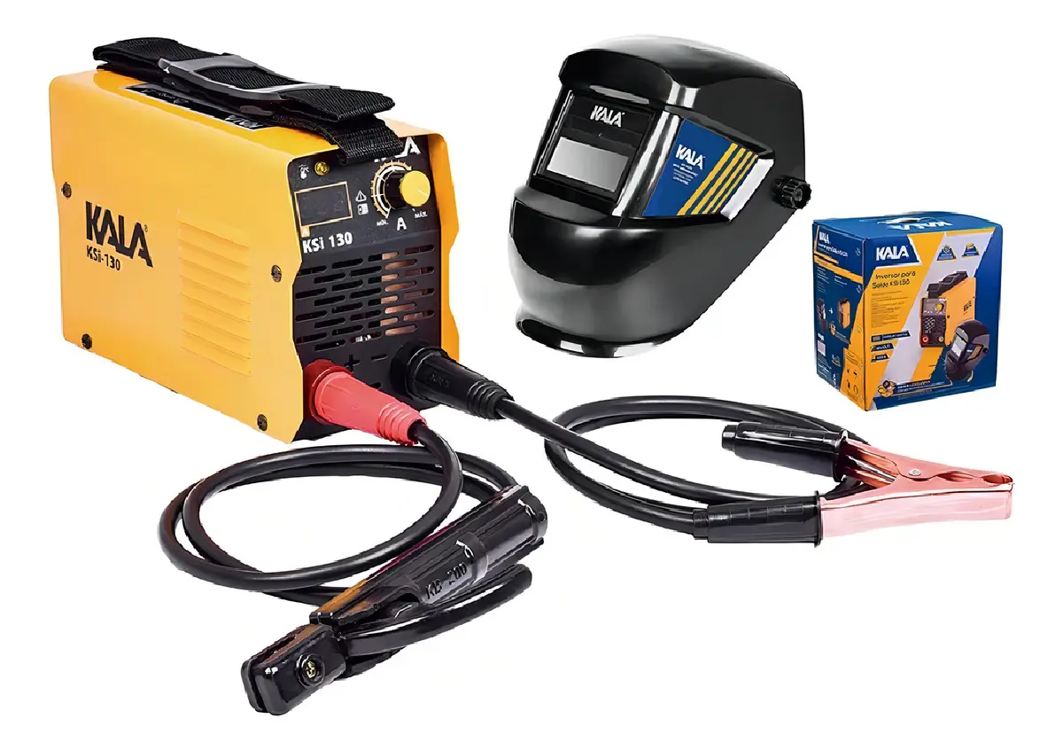 INVERSORA DE SOLDA KALA 130 A COM MASCARA AUTOESCURECIMENTO BIVOLT
