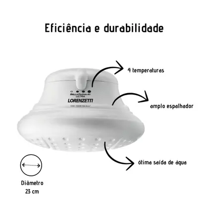 Chuveiro Elétrico Lorenzetti Bella Ducha 4T Ultra